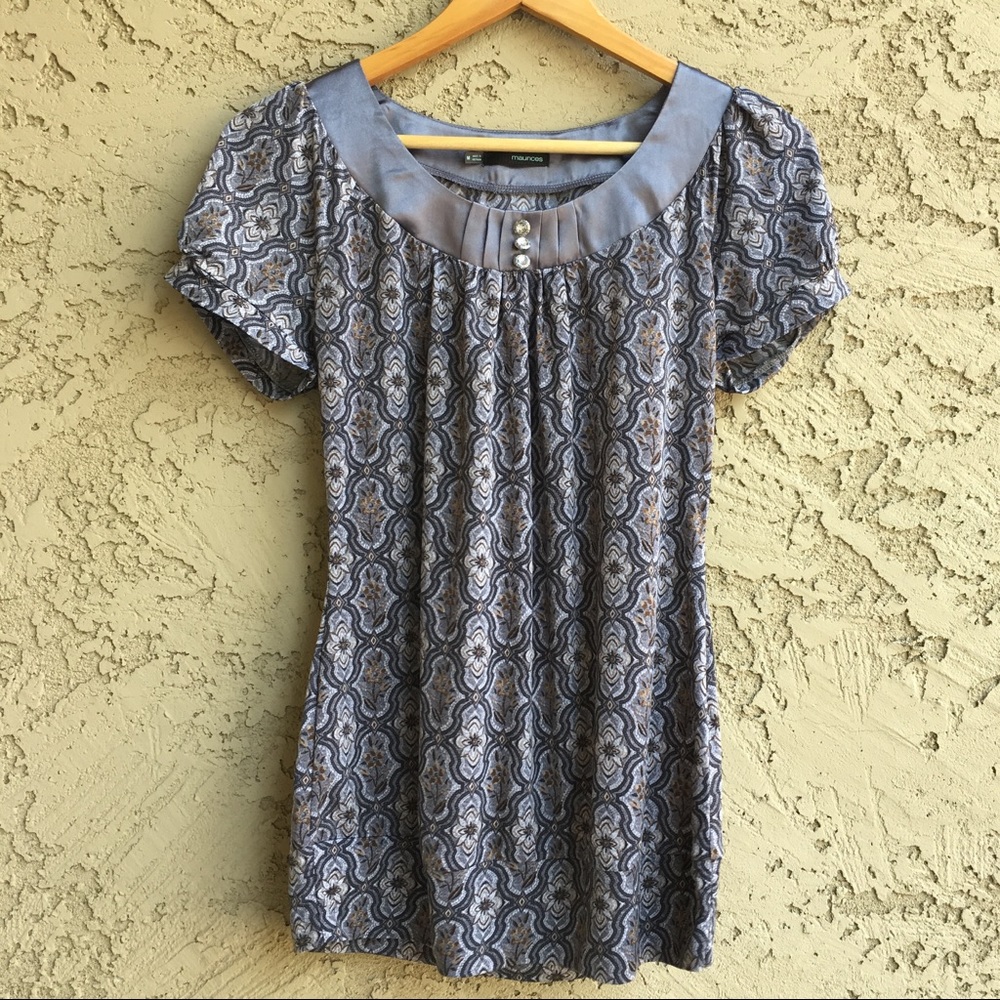 MAURICES Silky Satin Work Blouse Career Dressy Top